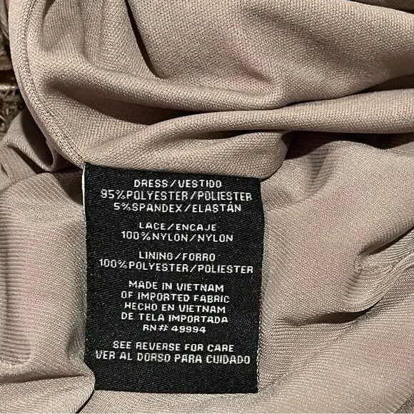 R&M Richard’s Asymmetrical Sequin Patterned Poncho Sheath Dress - Picture 10 of 11